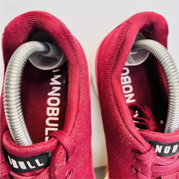NOBULL Womens Canvas Trainers Size 8.5M Merlot/White/Gum Excellent Condition - Picture 12 of 15